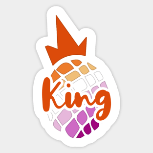 Pride'n'apple Lesbian King ! Sticker